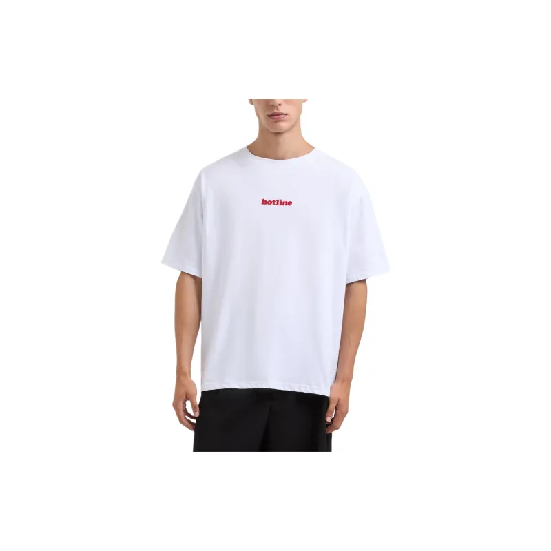 GCDS Hotline Embroidered Oversized T Shirt-1