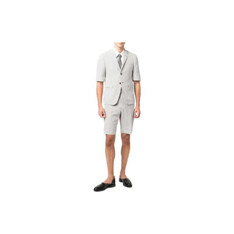 THOM BROWNE Striped Short sleeve Blazer-3