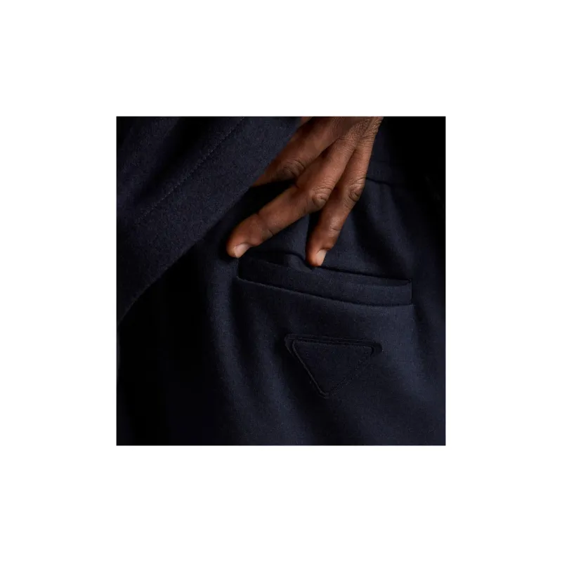 PRADA Logo Patch Tapered Leg Cargo Pants-4