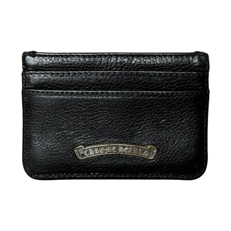 Chrome Hearts Cow Leather Card Holder Unisex Black-1