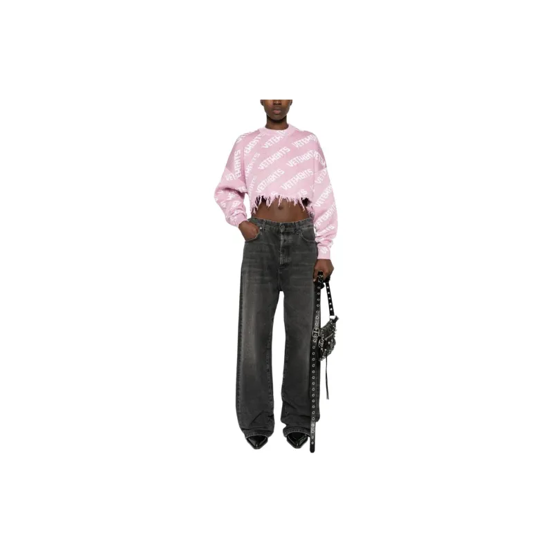 Vetements Logo jacquard Lamé Jumper-3