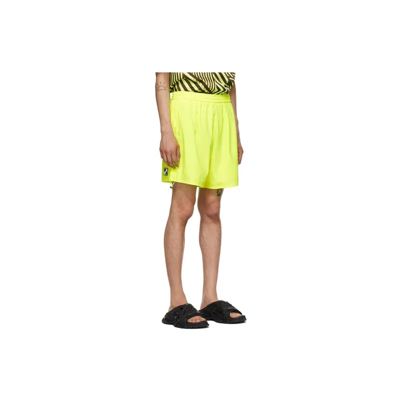 WE11DONE Casual Shorts Unisex Yellow-3