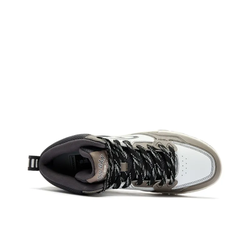 QIAODAN Qi Cheng 4.0 Skateboard Shoes Men High Top Walnut/Jordan White-3