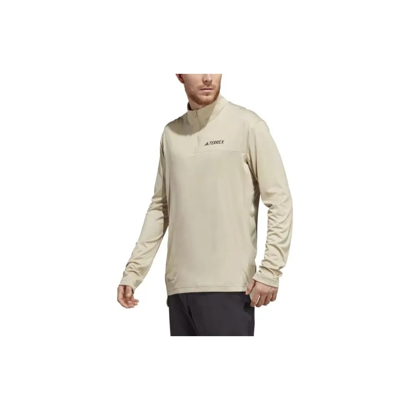 Adidas MT HALF ZI LS T-Shirt Men's Light Brown-3