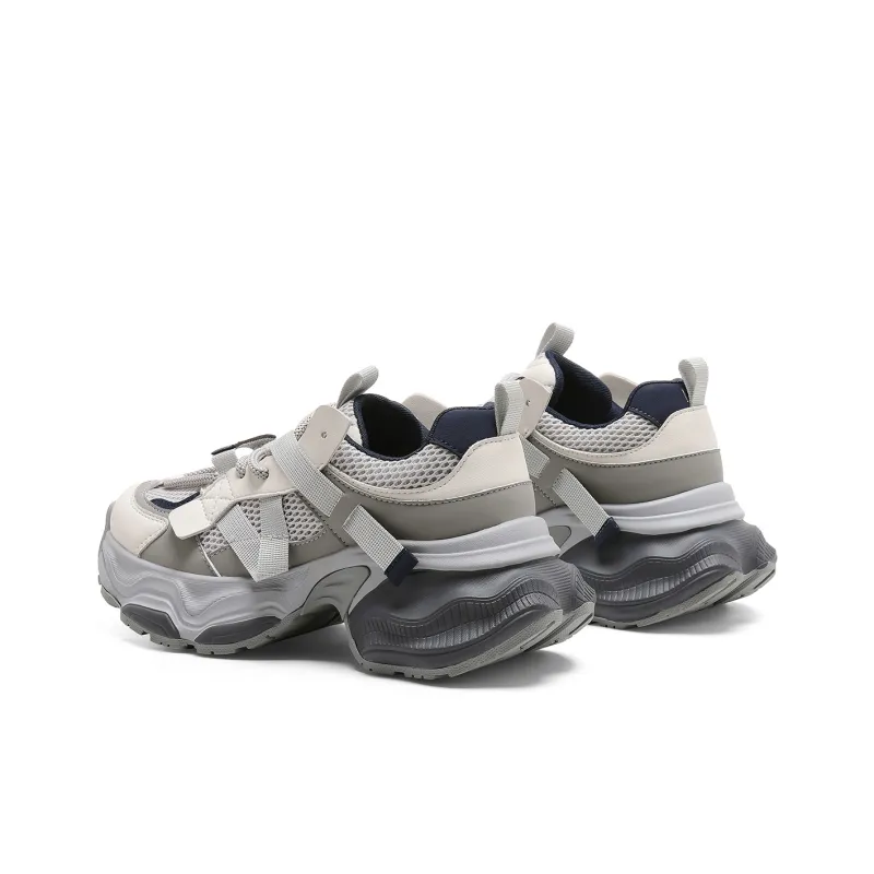 C°BANNER Low Top Chunky Sneakers Women's Gray Blue-3