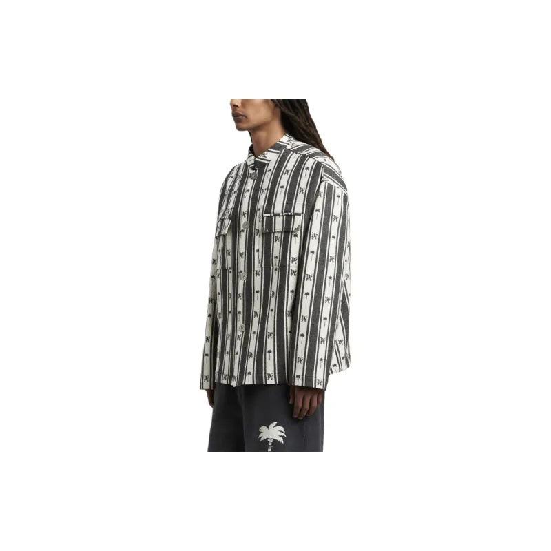 PALM ANGELS Metal Frame Overshirt-3
