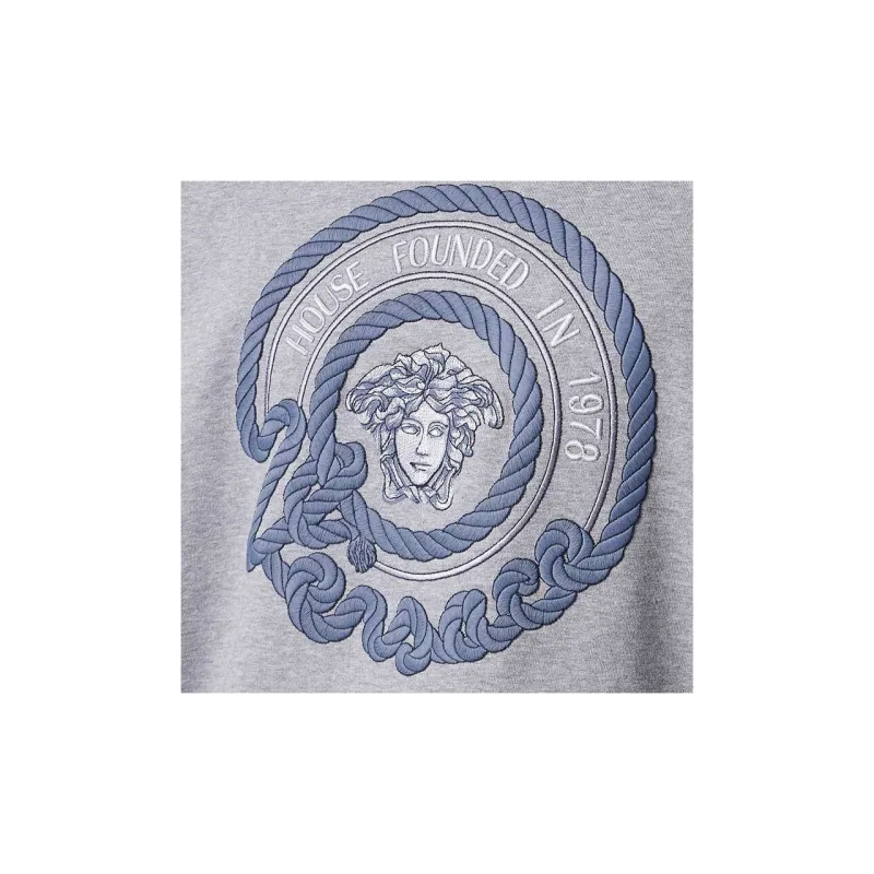 VERSACE Medusa embroidered Cotton Sweatshirt-3
