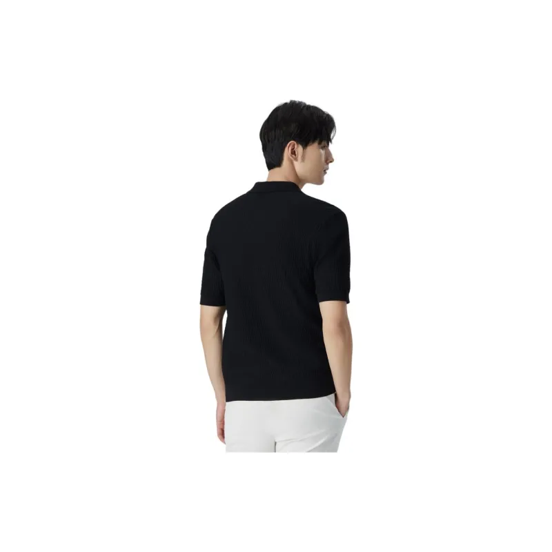 ZIOZIA Polo Shirts Men Black-2