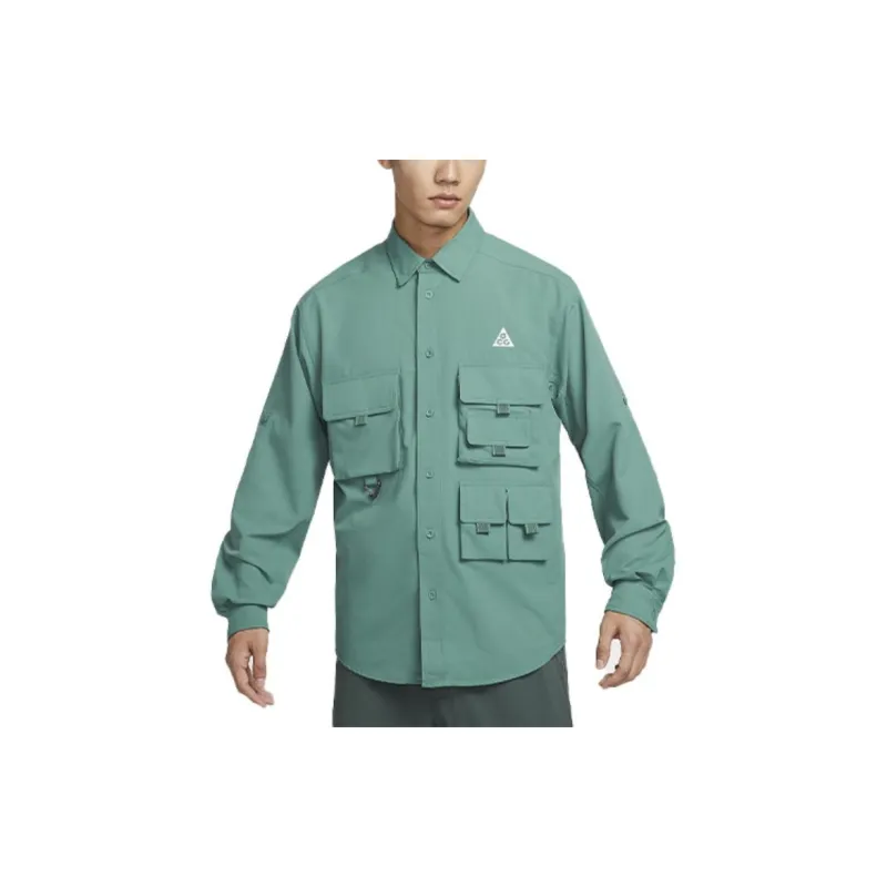 Nike Dry Fit UV'Devestation Trail' Shirt Men's Vintage Green-2