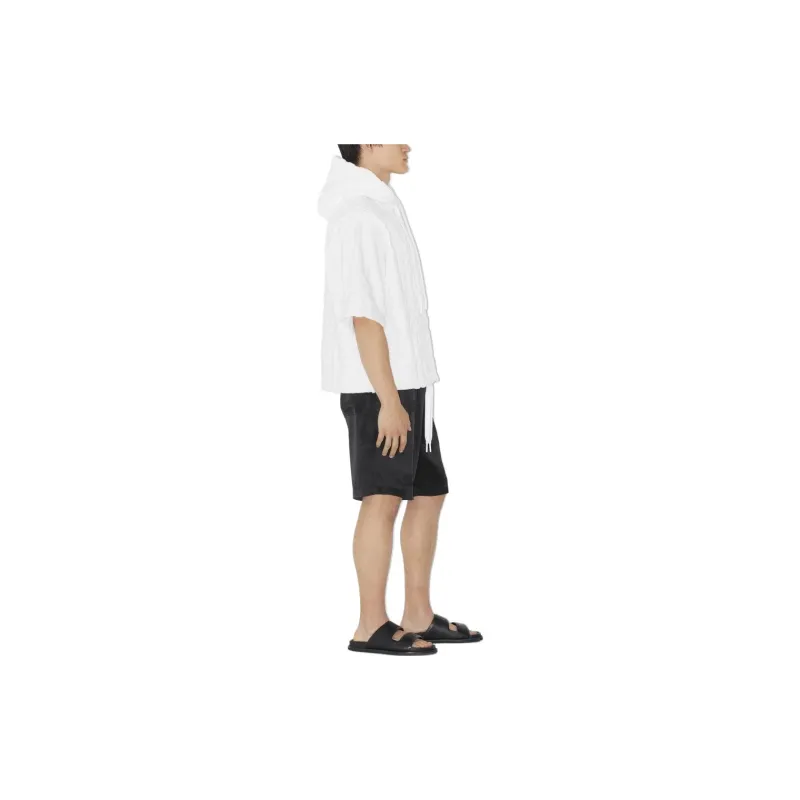 Burberry Towelling Check Short Sleeve Hoodie-4