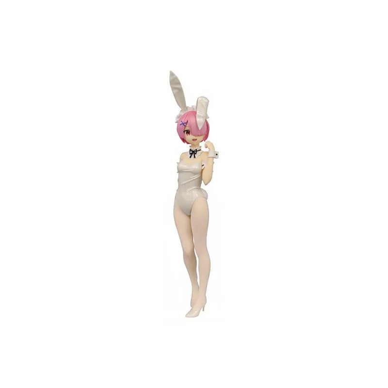 FURYU Ram Re Zero Starting Life In Another World, Bunny Girl Bonus Gifts Pearl White-0