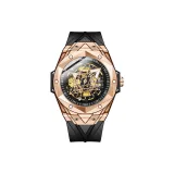 Rose Gold Black Strap (Gift Box Set)