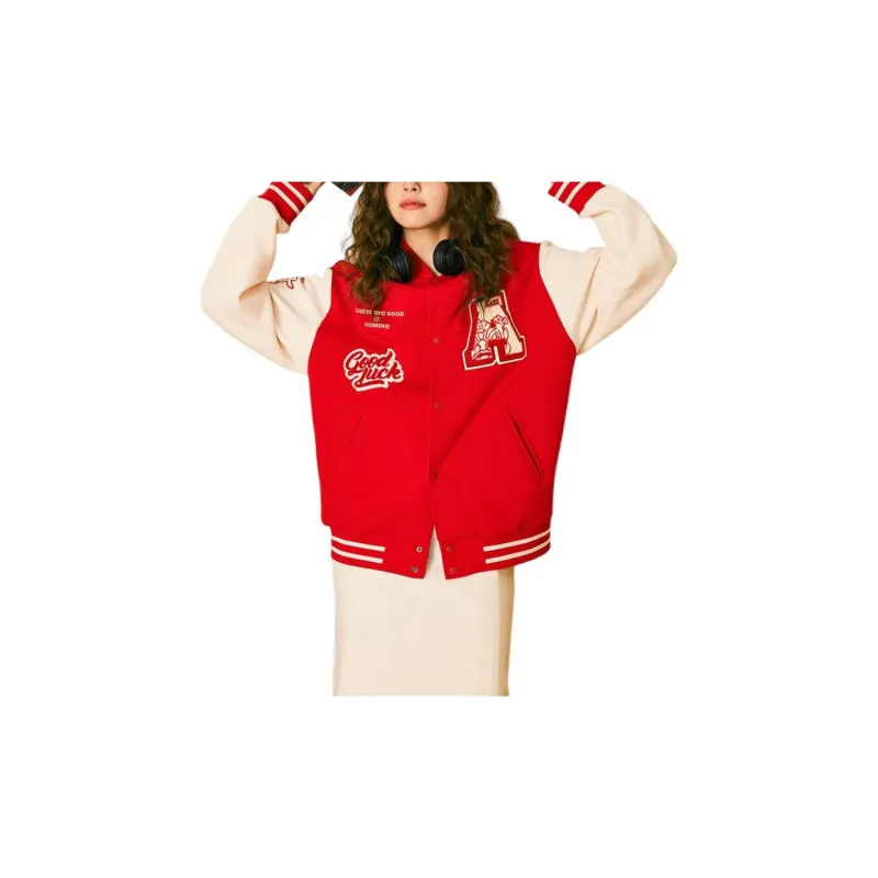 Anta Baseball Jacket Unisex Red-3