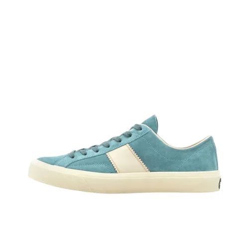 TOM FORD Cambridge Skateboard Shoes Men Low-Top Lake Blue