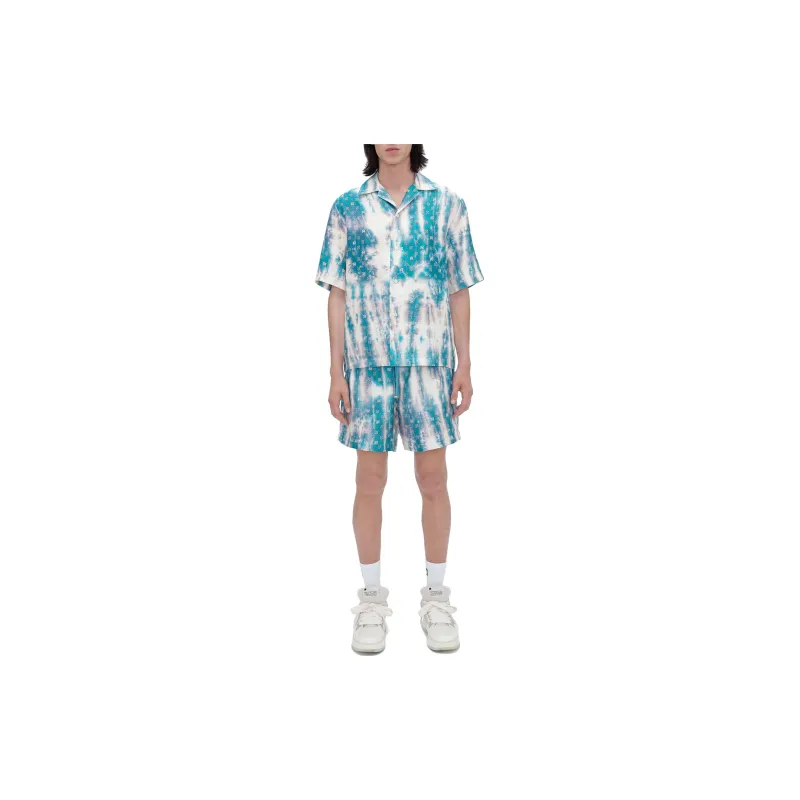 AMIRI Bleached Ma Paisley Silk Short-1