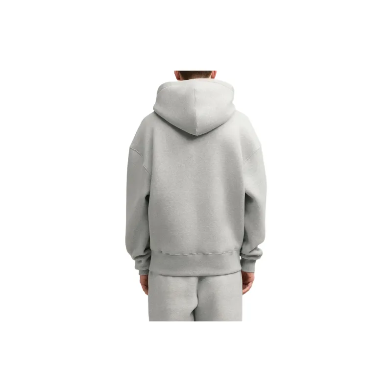 AMIPARIS De Coeur Logo Detailed Zip-Up Drawstring Hoodie-2