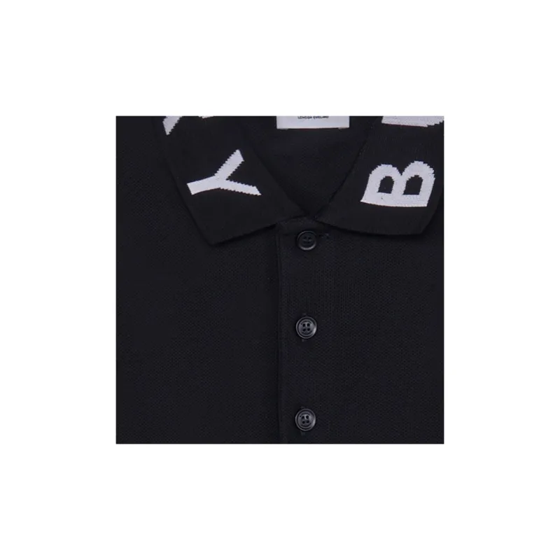 Burberry Men Ryland Collar Logo Polo Black-7