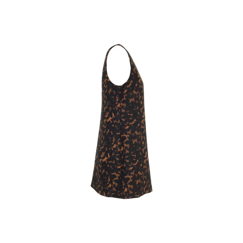 THEORY Tortoiseshell Printed Sleeveless Mini Shift Dress-2