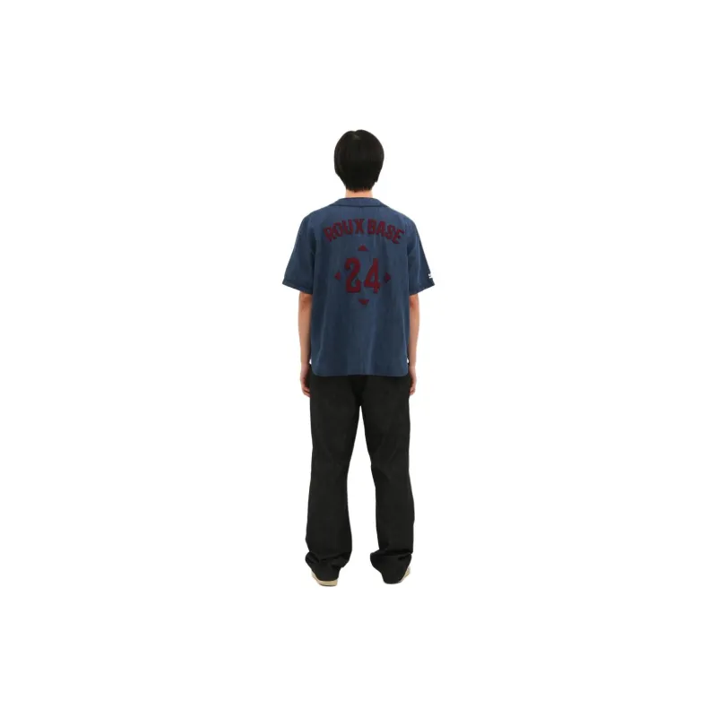 Safarispot ROUX BASE UNIFORM DUGOUT SHIRTS Shirt Unisex DENIM/Denim-4