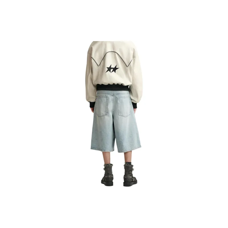 ZARA x Two Jeys SS24 Denim Shorts Men's Light Blue-3