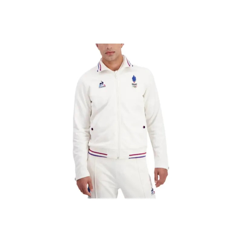 Le Coq Sportif Paris Olympic Games Series SS24 Veste De Podium Équipe De France Homme Jackets Coats Men's White-3