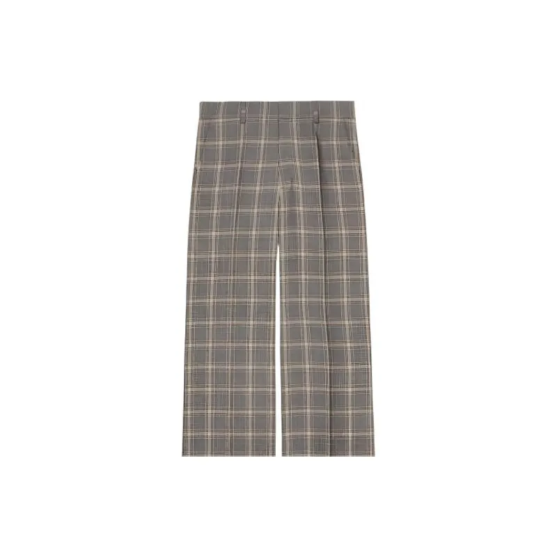 GUCCI Linen Wool Plaid Pants-4