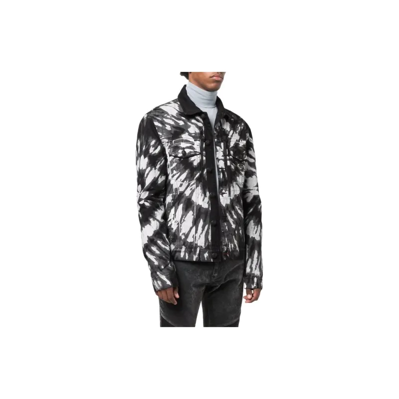 PHILIPP PLEIN Drill Tie-dye Denim Jacket-3