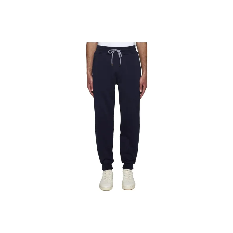 Brunello Cucinelli Knitted Sweatpants Men's Marine Blue-2