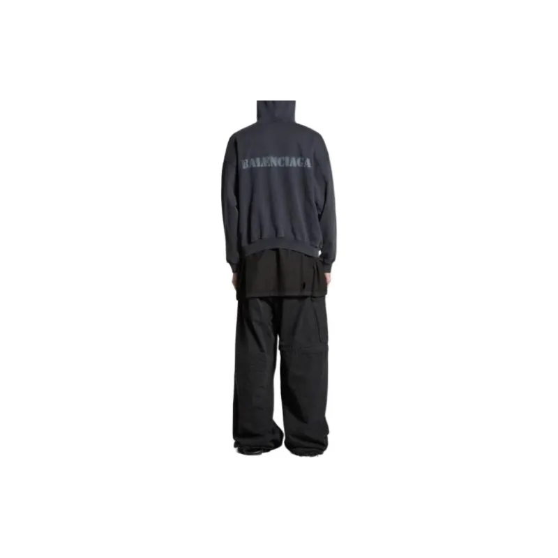 Balenciaga Stencil Molleton Archetype Faded Hoodie-3