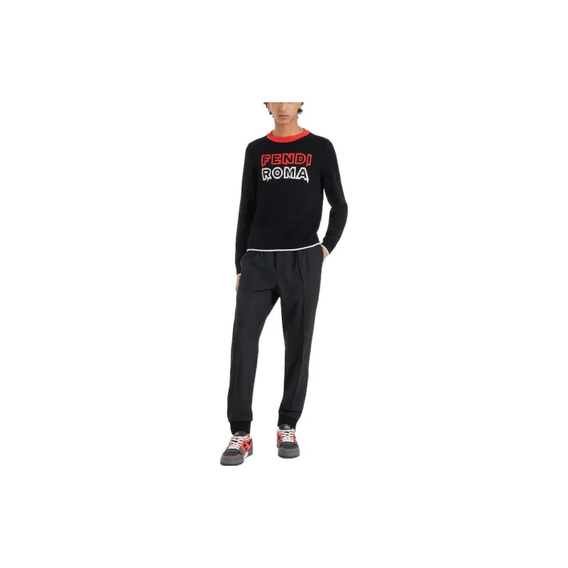 FENDI Casual Pants Men Black-2
