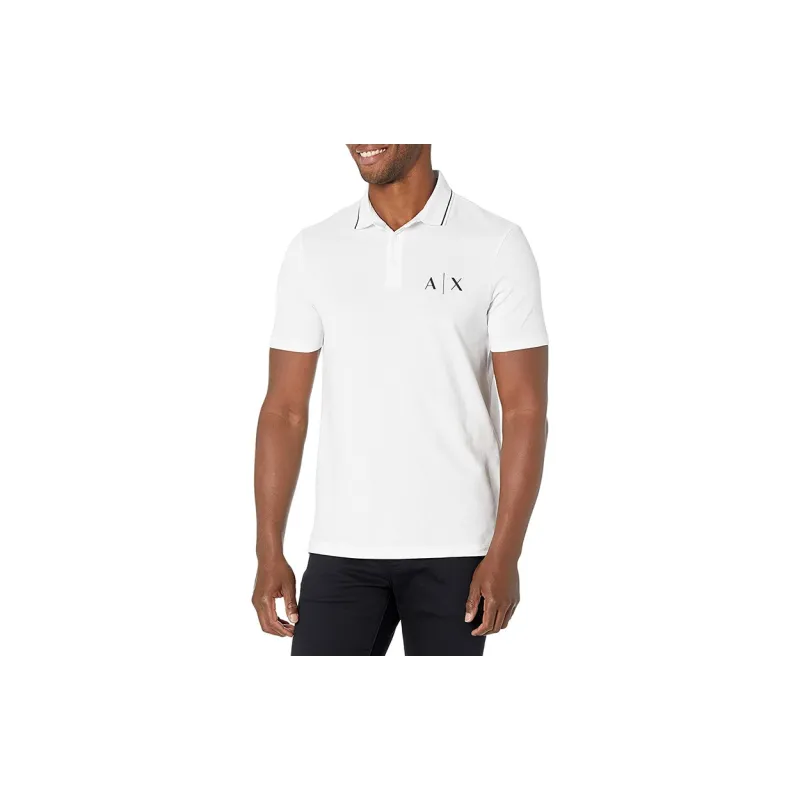 ARMANI EXCHANGE Polo Shirts Men White-5