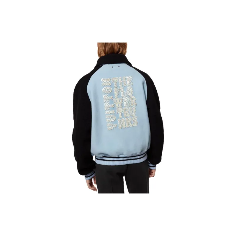 LOUIS VUITTON Shearling Wool Varsity Blouson-3