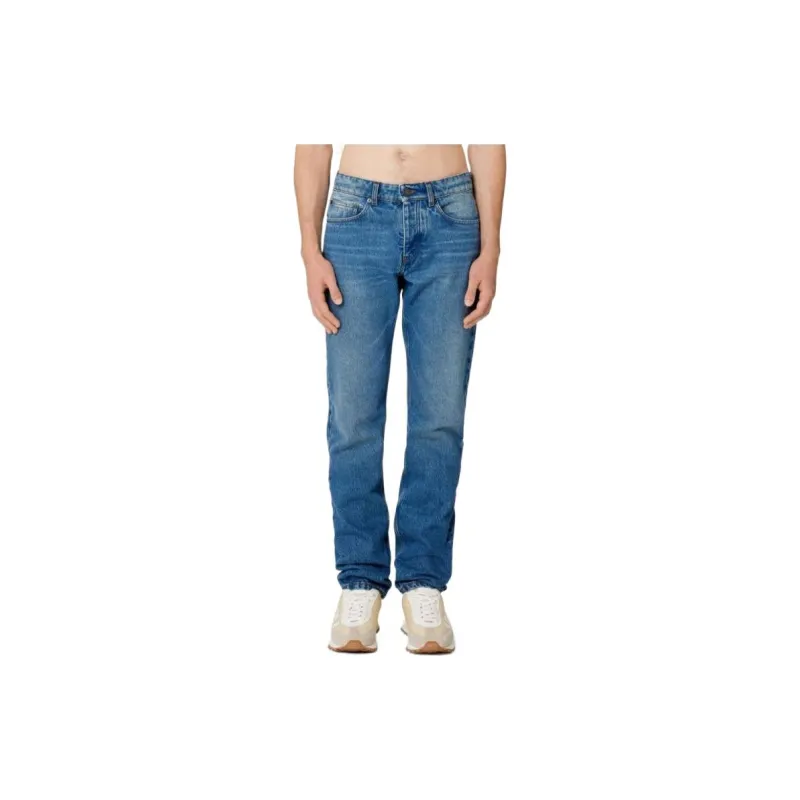 AMIPARIS Paris Logo Patch Tapered-Leg Jeans-1