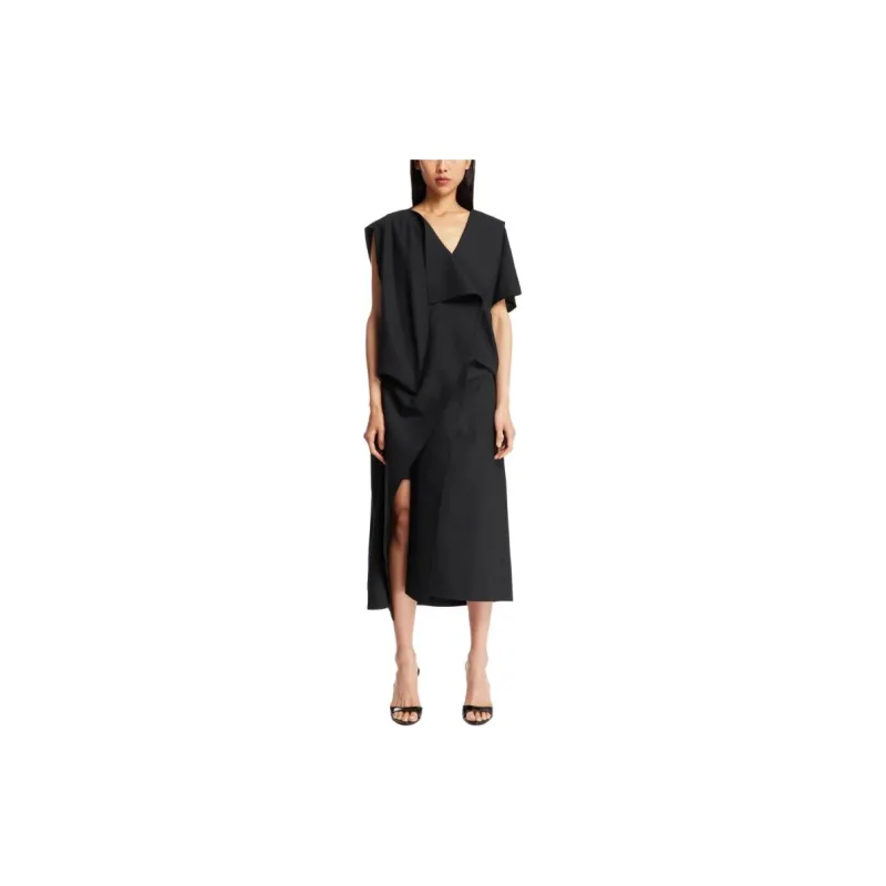 THE ROW Draped Asymmetrical Midi Dress-1
