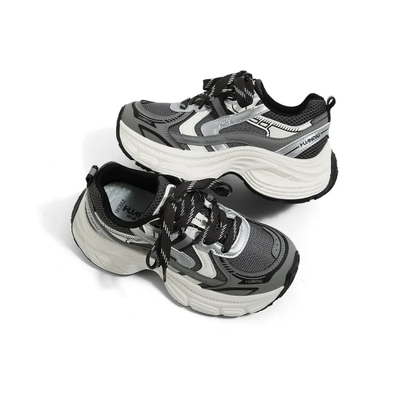 HUANQIU Durable Breathable Low-Top Chunky Sneakers Women's-2