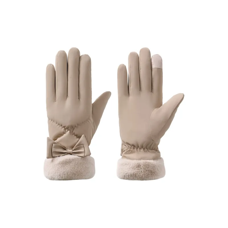 NANJIREN Thickened Warm Gloves Women's-5