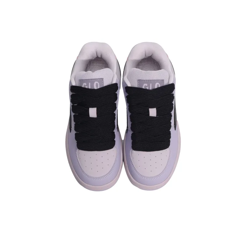 GLO BULL Skateboard Shoes Women's Low Top Pink Purple Black-3