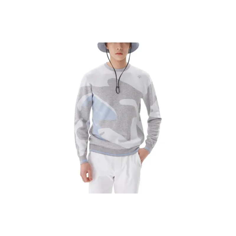 DESCENTE Sweater Men's Light Gray-4