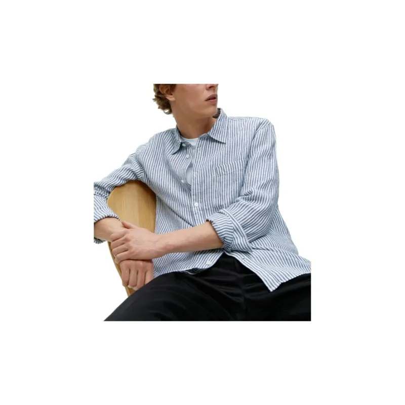 ARKET Shirts Men Blue/White-4