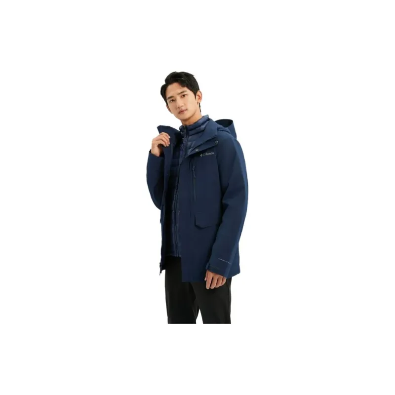 Columbia Waterproof And Windproof To Keep Warm Windbreaker Jacket Men's Dark Blue-1