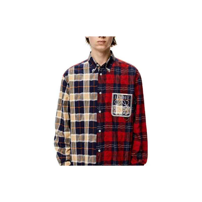 LOEWE Patchwork Check Shirt-5