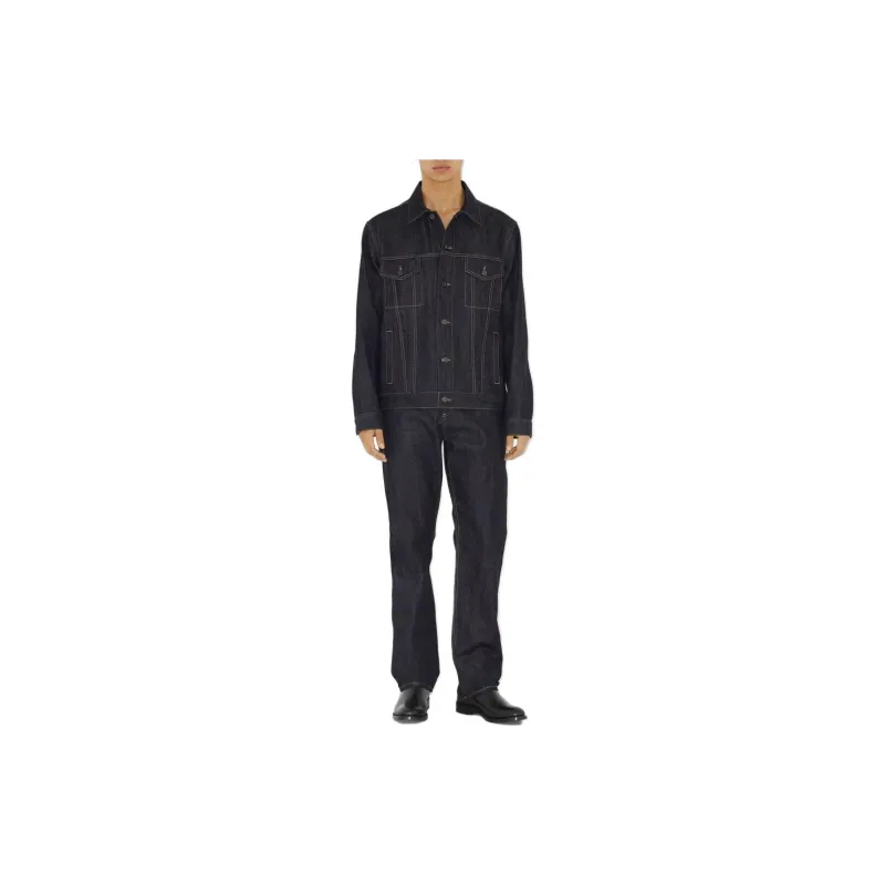 Burberry Straight leg Cotton Denim Trousers-1