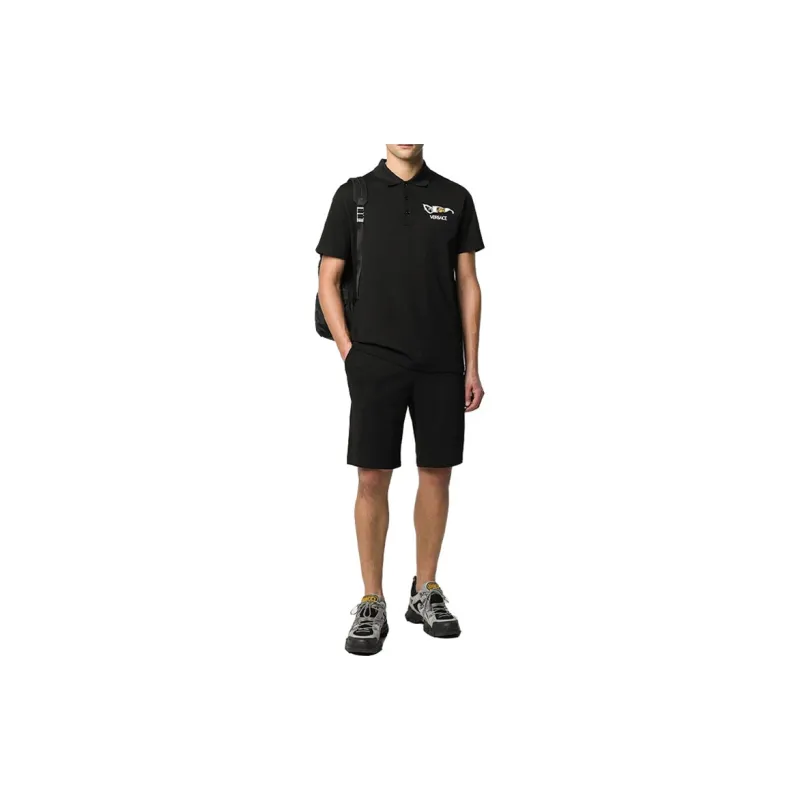 VERSACE Polo Shirts Men Black-3