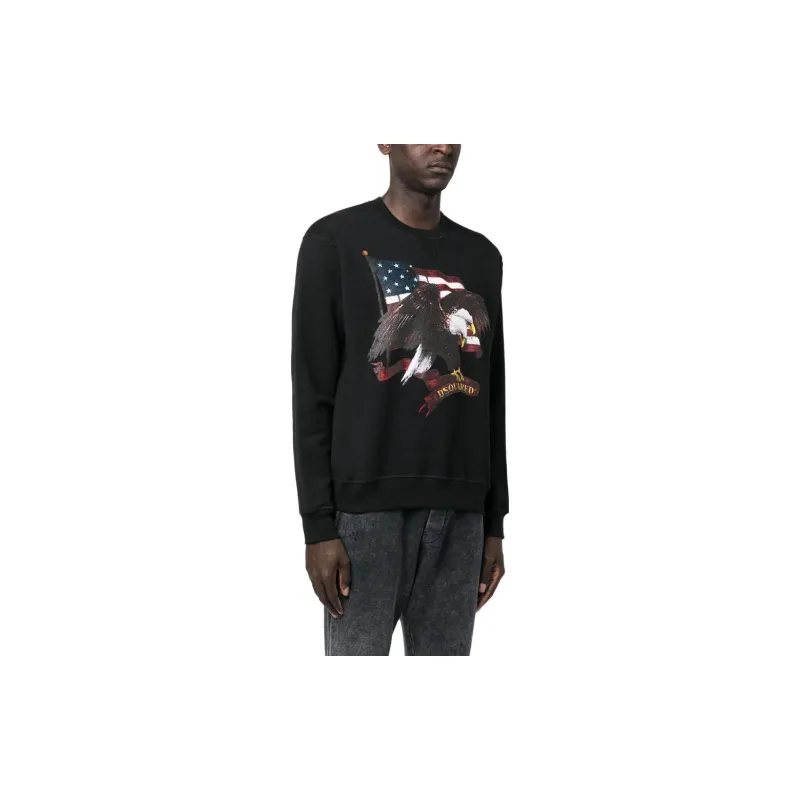 DSQUARED 2 Graphic Printed Crewneck Sweatshirt-1