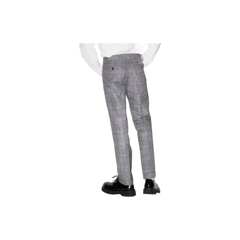 KENZO Wavy Checkered Pattern Trousers-3