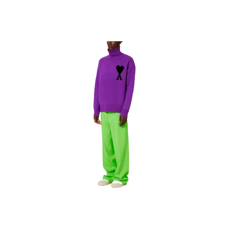 Ami Paris Oversize Stand Up Collar Sweater-1
