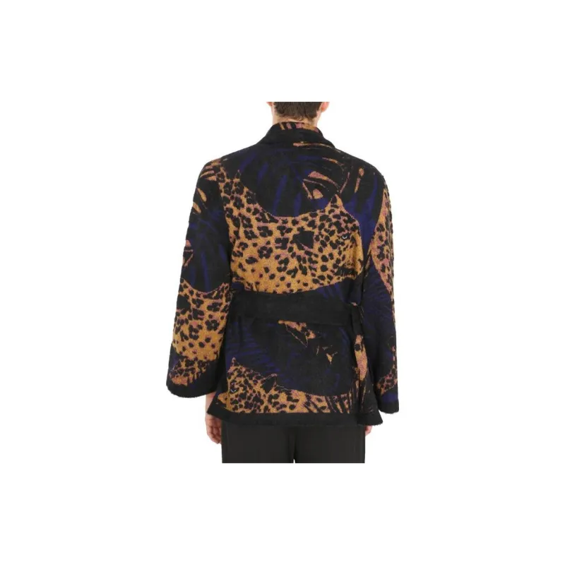 SAINT LAURENT Leopard Intarsia Robe-2