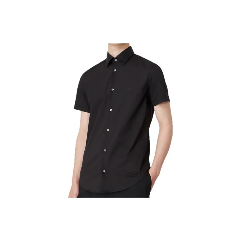 EMPORIO ARMANI Short sleeved Poplin Shirt-5