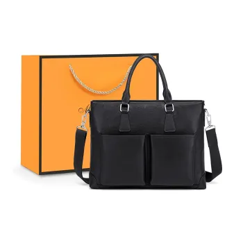 MashaLanti Cow Leather Crossbody Handbags Men's Black