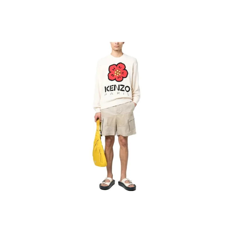 KENZO Boke Flower-intarsia Crew-neck Jumper-1